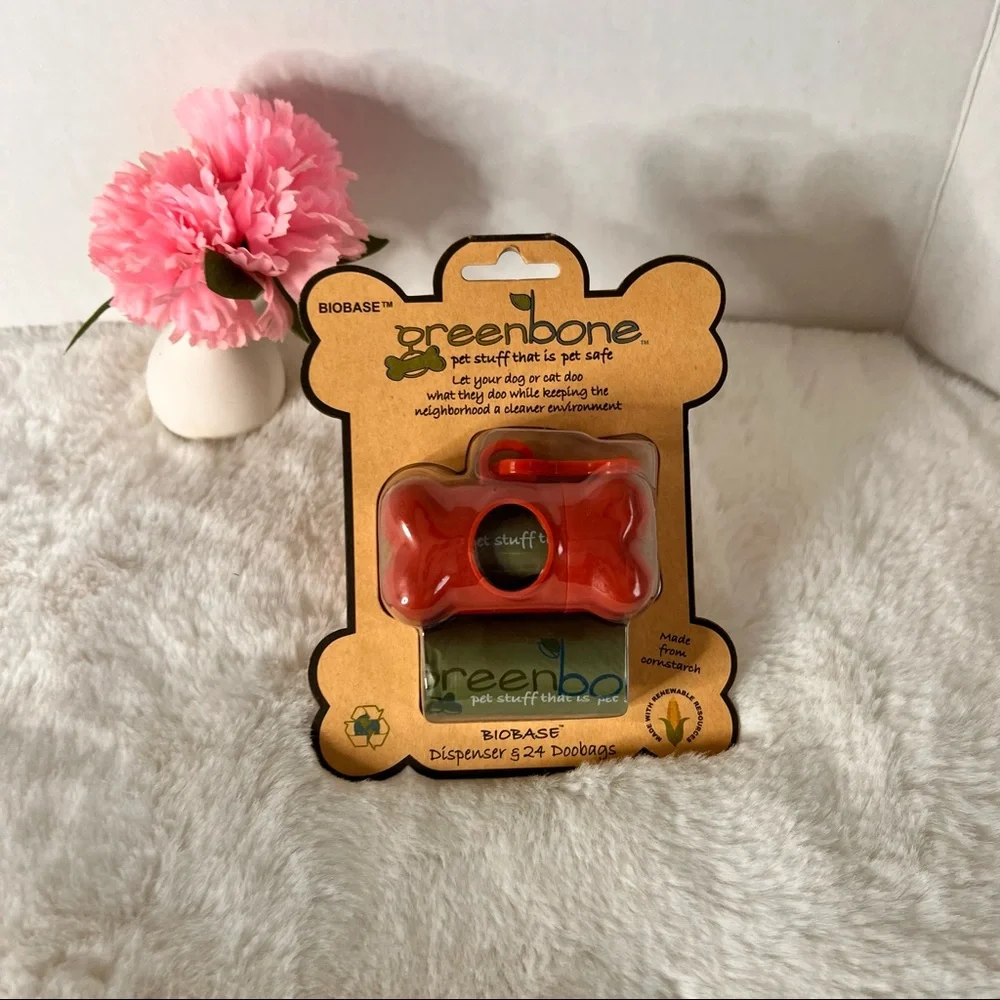 GreenBone BIOBASEE Dispenser & 24 Poop Bags